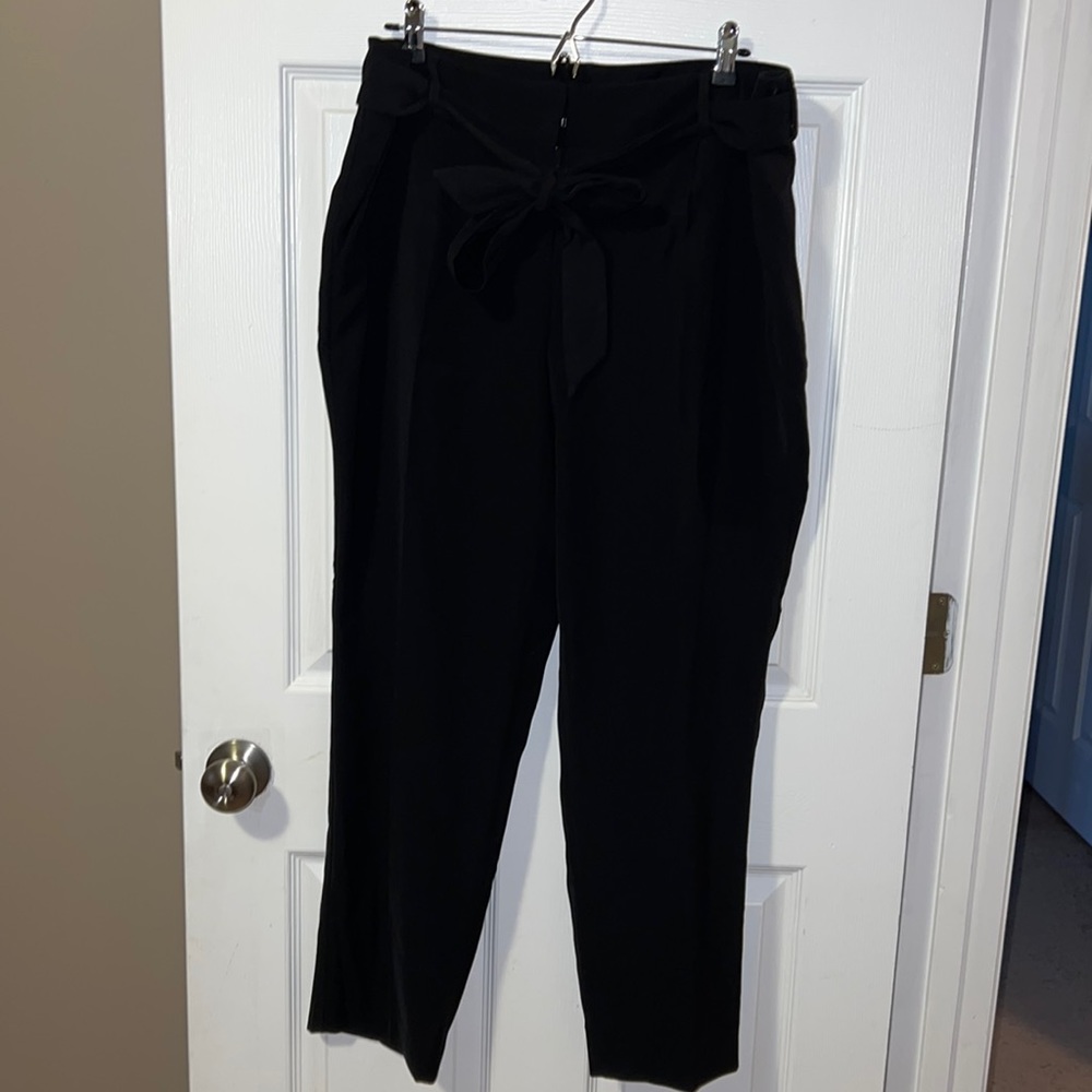 Black dress slacks with tie belt (never worn)